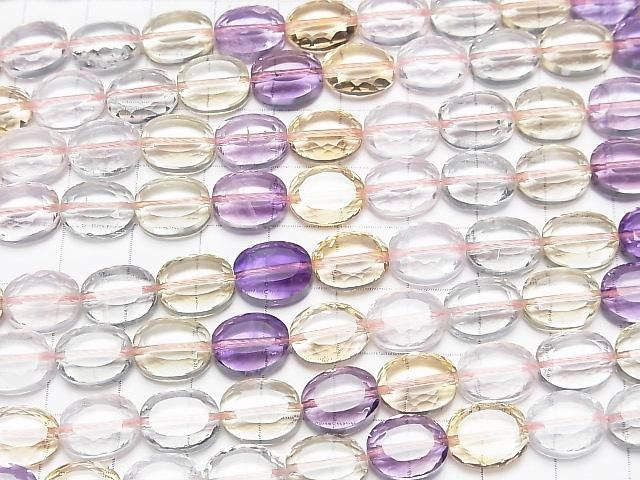 [Video]High Quality Mixed Stone AAA Faceted Oval 11x9mm 1/4 or 1strand beads (aprx.15inch/36cm)