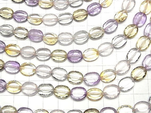 [Video]High Quality Mixed Stone AAA Faceted Oval 11x9mm 1/4 or 1strand beads (aprx.15inch/36cm)