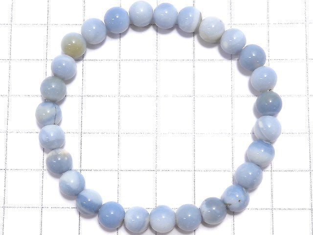 [Video][One of a kind] Owy Blue Opal Round 6.5mm Bracelet NO.1