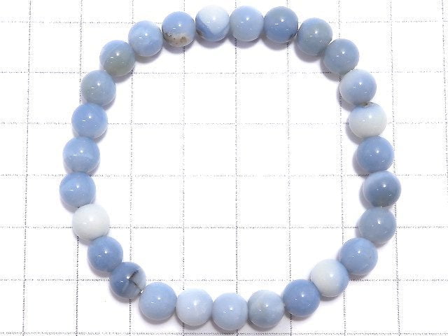 [Video][One of a kind] Owy Blue Opal Round 6.5mm Bracelet NO.3