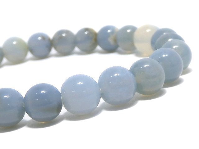 [Video][One of a kind] Owy Blue Opal Round 7mm Bracelet NO.4