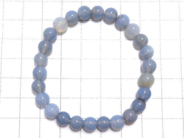 [Video][One of a kind] Owy Blue Opal Round 7mm Bracelet NO.4