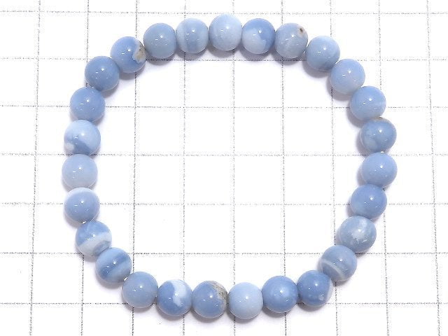 [Video][One of a kind] Owy Blue Opal Round 7mm Bracelet NO.5