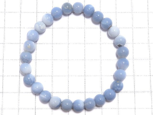 [Video][One of a kind] Owy Blue Opal Round 7mm Bracelet NO.6