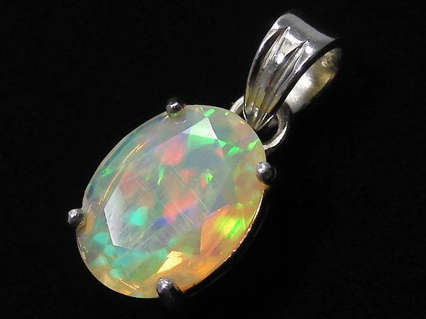 [Video][One of a kind] High Quality Opal AAA Faceted Pendant Silver925 NO.41