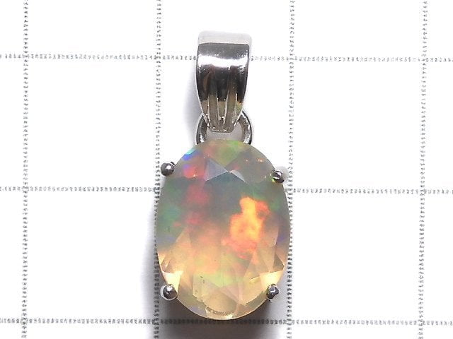 [Video][One of a kind] High Quality Opal AAA Faceted Pendant Silver925 NO.42