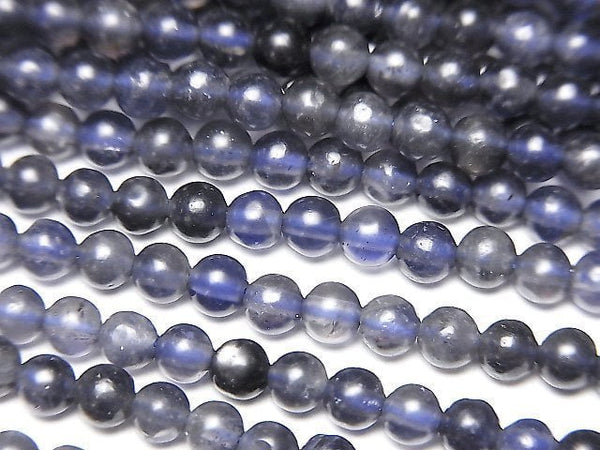 Iolite AA+ Round 3mm 1strand beads (aprx.15inch/36cm)