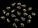[Video]Silver925 6pcs Claw Pendant Frame Round Faceted 8mm 18KGP 1pc