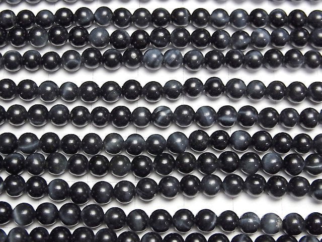 [Video]Natural color Blue Tiger's Eye AAA Round 4.5mm 1strand beads (aprx.15inch/37cm)