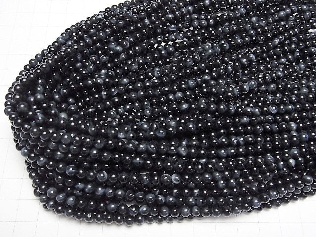 [Video]Natural color Blue Tiger's Eye AAA Round 4.5mm 1strand beads (aprx.15inch/37cm)