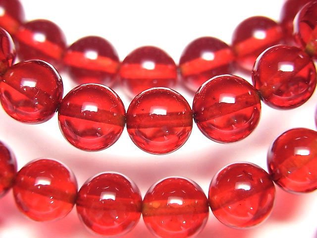 [Video] Red Amber Round 8mm Bracelet