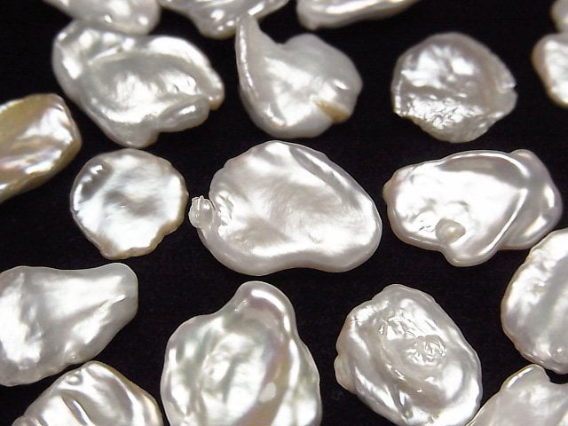 [Video] Fresh Water Pearl Keshi Pearl AA++ Loose stone Baroque (Petal) 12-17mm White 10pcs