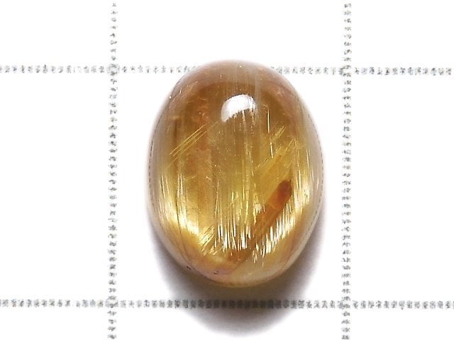 [Video][One of a kind] High Quality Rutilated Quartz AAAA Cabochon 1pc NO.4