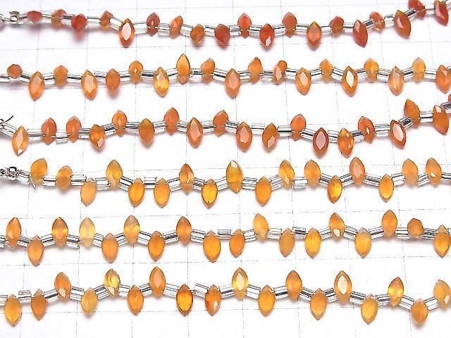 [Video]High Quality Carnelian AAA- Marquise Faceted 6x3mm 1strand (18pcs)