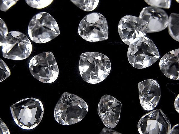 [Video]High Quality White Topaz AAA Loose stone Chestnut Faceted 7x7mm 5pcs
