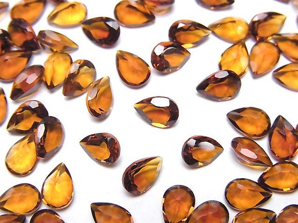 [Video]High Quality Madeira Citrine AAA Loose stone Pear shape Faceted 6x4mm 5pcs
