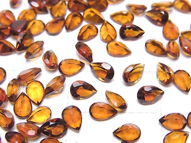 [Video]High Quality Madeira Citrine AAA Loose stone Pear shape Faceted 6x4mm 5pcs