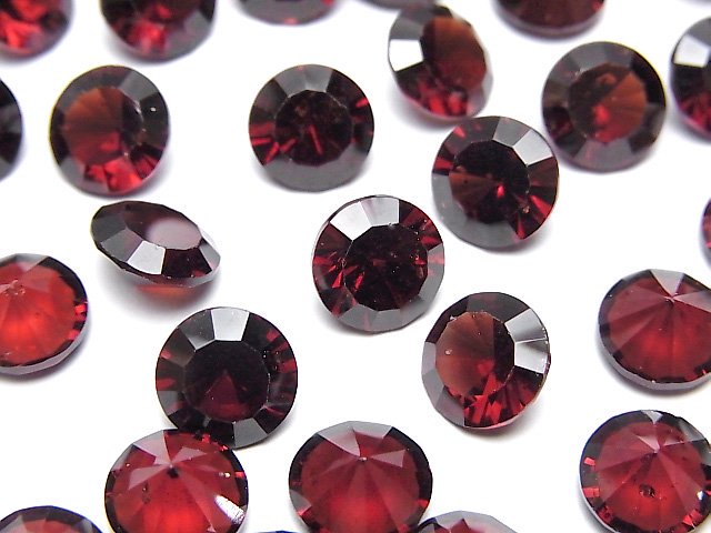 [Video]High Quality Mozambique Garnet AAA- Loose stone Round Concave Cut 8x8mm 2pcs