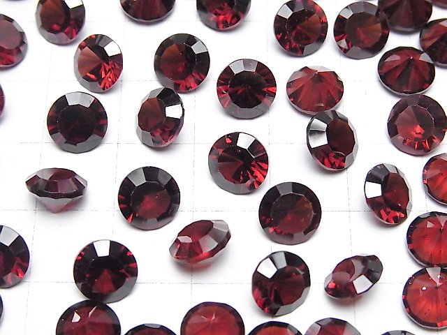 [Video]High Quality Mozambique Garnet AAA- Loose stone Round Concave Cut 8x8mm 2pcs