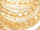 [Video]High Quality! Citrine AAA- Faceted Button Rondelle 8x8x5mm [Light color] Bracelet