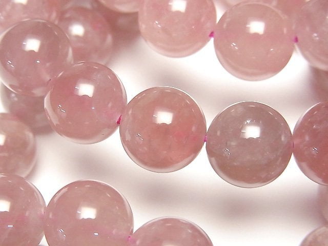 [Video] Deep Rose Quartz AAA- Round 13.5mm Bracelet