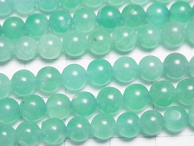 [Video] Mozambique Amazonite AA++ Round 6mm 1strand beads (aprx.15inch/37cm)