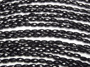 [Video] Onyx Faceted Rice 6x4x4mm half or 1strand beads (aprx.15inch/36cm)