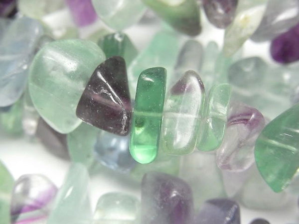 [Video] Multicolor Fluorite AA++ Chips (Small Nugget) 1strand beads (aprx.15inch/37cm)