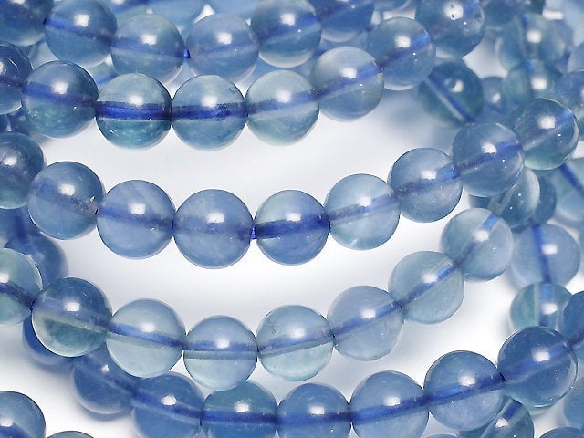 [Video] Blue Fluorite AAA- Round 6mm Bracelet