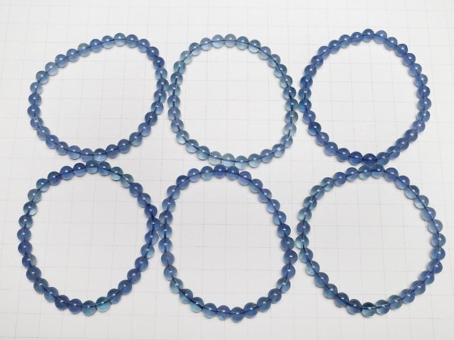 [Video] Blue Fluorite AAA- Round 6mm Bracelet