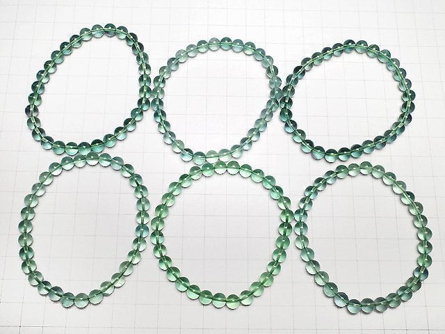 [Video] Green Fluorite AAA Round 6mm Bracelet