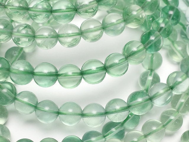 [Video] Green Fluorite AAA- Round 6mm Bracelet