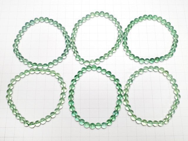[Video] Green Fluorite AAA- Round 6mm Bracelet