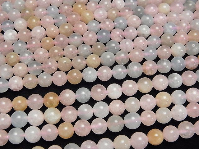 [Video] Beryl Mix (Multicolor Aquamarine) AA++ Round 6mm half or 1strand beads (aprx.15inch/38cm)
