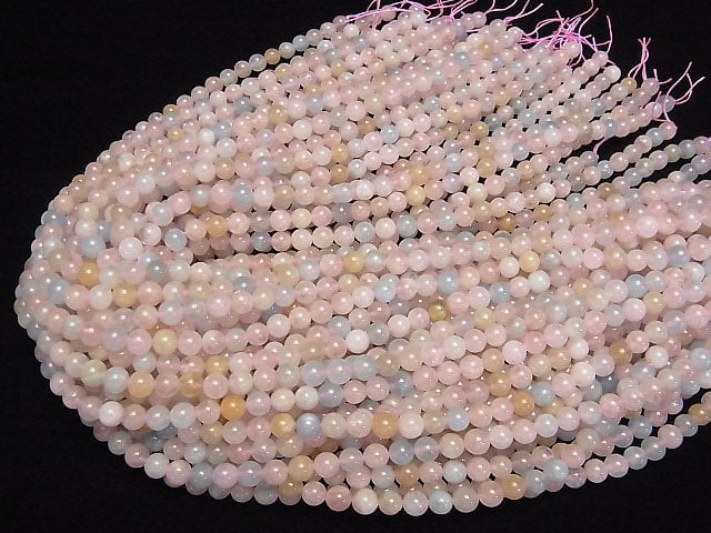 [Video] Beryl Mix (Multicolor Aquamarine) AA++ Round 6mm half or 1strand beads (aprx.15inch/38cm)