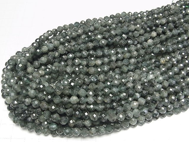 [Video]High Quality! Green Kyanite AA Faceted Round 6mm 1strand beads (aprx.15inch/36cm)