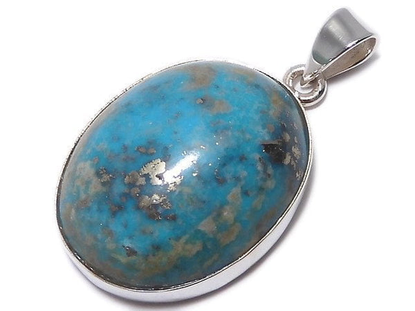 [Video][One of a kind] Persian Turquoise AA++ Pendant Silver925 NO.85