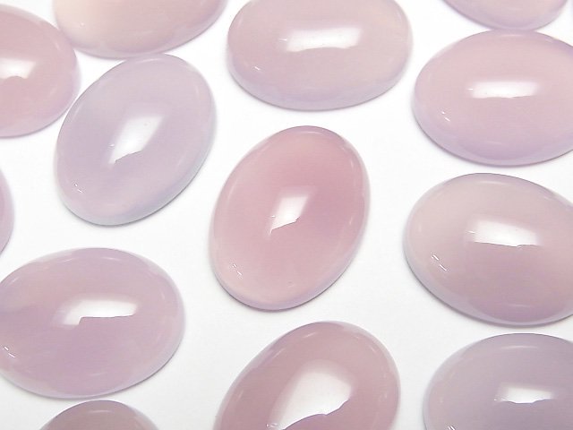 [Video]High Quality Pink Purple Chalcedony AAA Oval Cabochon 20x15mm 2pcs