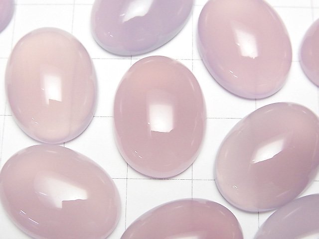 [Video]High Quality Pink Purple Chalcedony AAA Oval Cabochon 20x15mm 2pcs