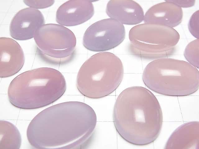 [Video]High Quality Pink Purple Chalcedony AAA Oval Cabochon 20x15mm 2pcs