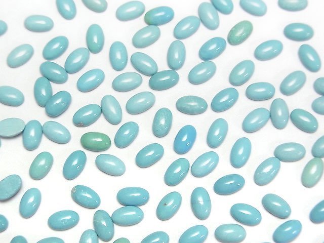 [Video]Sleeping Beauty Turquoise AA++ Oval Cabochon 5x3mm 5pcs