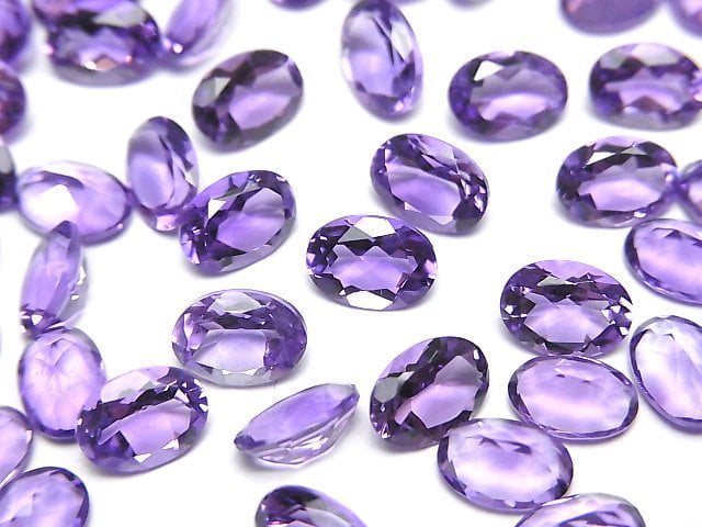 [Video]High Quality Amethyst AAA Loose stone Oval Faceted 7x5mm 5pcs