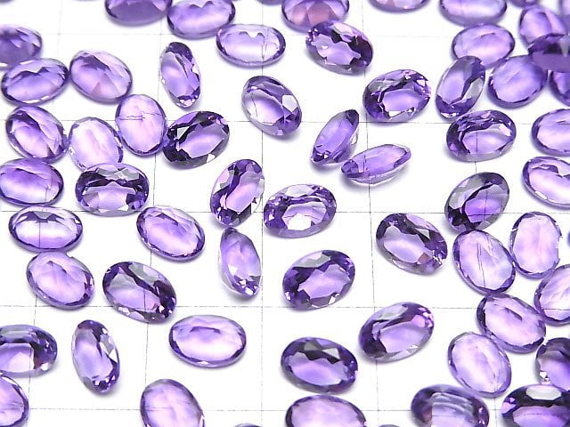 [Video]High Quality Amethyst AAA Loose stone Oval Faceted 7x5mm 5pcs