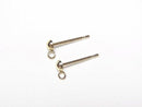 [Video][K10 Yellow Gold] Earstuds with Ring (Bra Piercing) 1 pair