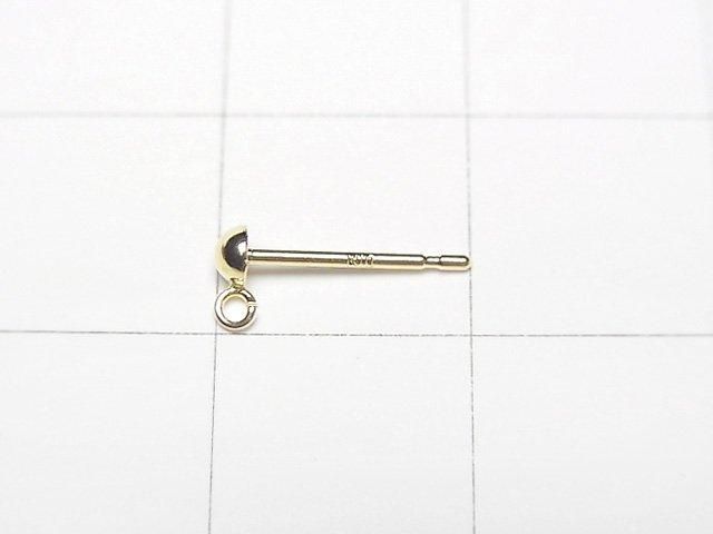 [Video][K10 Yellow Gold] Earstuds with Ring (Bra Piercing) 1 pair