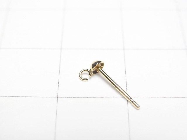[Video][K10 Yellow Gold] Earstuds with Ring (Bra Piercing) 1 pair