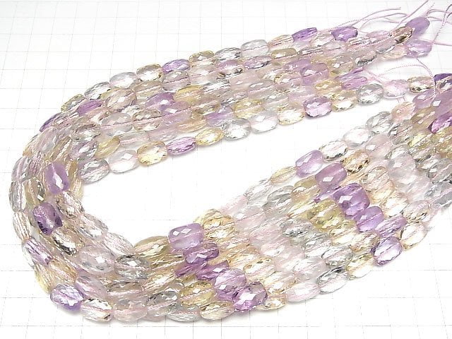 [Video]High Quality Mixed Stone AAA Faceted Rectangle 12x8mm 1/4 or 1strand beads (aprx.15inch/37cm)