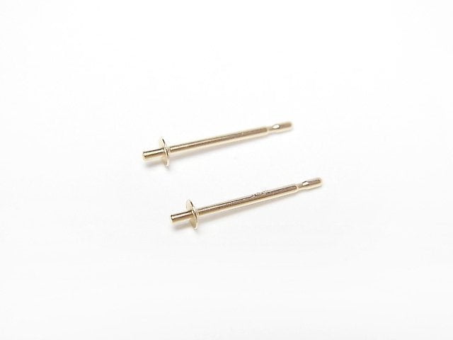 [Video][18K Yellow Gold] Direct Earstuds Earrings 2mm Plate 1pair