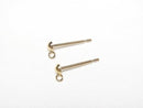 [Video][18K Yellow Gold] Earstuds with Ring (Bra Piercing) 1 pair