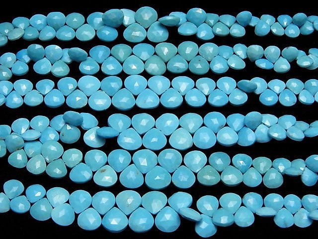 [Video] Arizona Kingman Turquoise AAA- Chestnut Faceted Briolette half or 1strand beads (aprx.6inch/14cm)